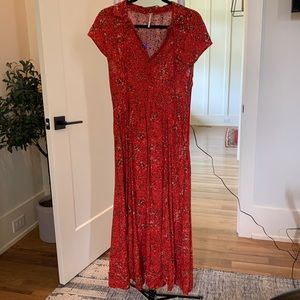Free People Red Maxi Dress